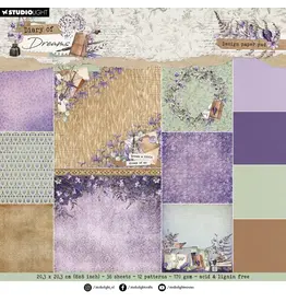 STUDIOLIGHT STUDIOLIGHT DIARY OF DREAMS BACKGROUND PAPERS 8x8 PAPER PAD