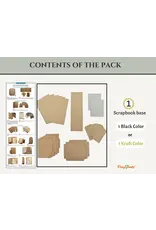 CRAFTREAT CRAFTREAT SCRAPBOOK BLANKS DIY BLACK ACCORDION HINGE BOOK