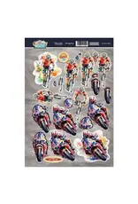 HUNKYDORY CRAFTS LTD. HUNKYDORY ON YOUR BIKE DECOUPAGE TOPPERS