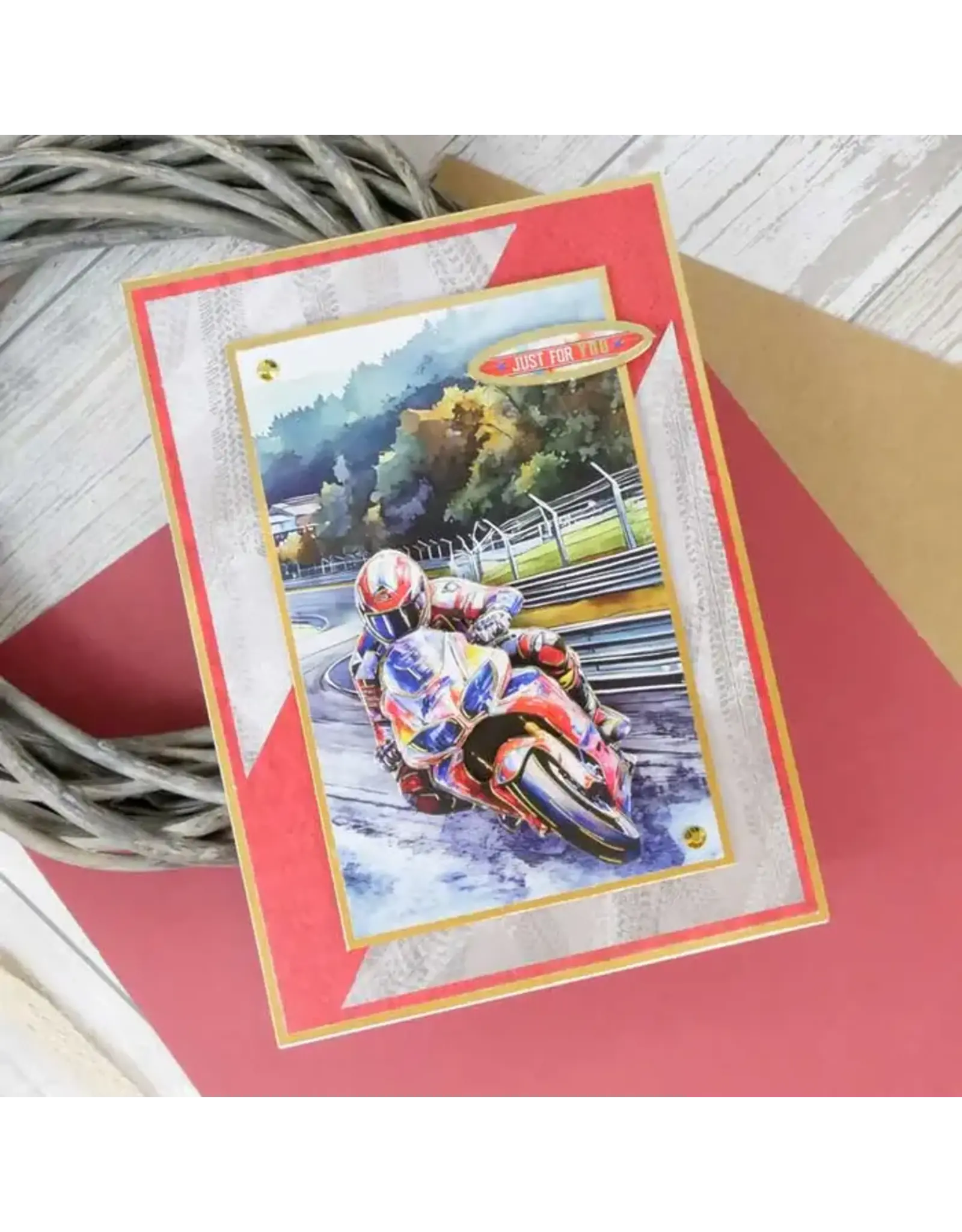 HUNKYDORY CRAFTS LTD. HUNKYDORY ON YOUR BIKE DECOUPAGE TOPPERS