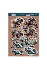 HUNKYDORY CRAFTS LTD. HUNKYDORY THE RACE IS ON DECOUPAGE TOPPERS