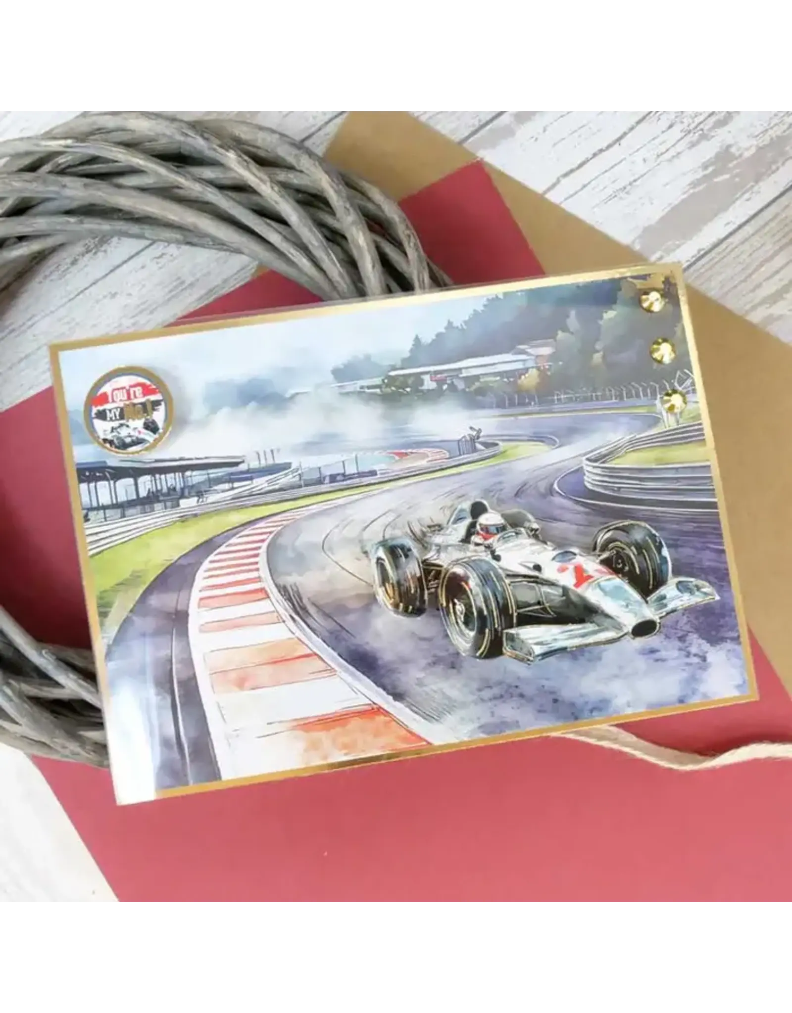 HUNKYDORY CRAFTS LTD. HUNKYDORY THE RACE IS ON DECOUPAGE TOPPERS