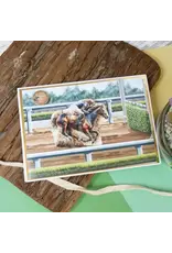 HUNKYDORY CRAFTS LTD. HUNKYDORY THE RACE IS ON DECOUPAGE TOPPERS