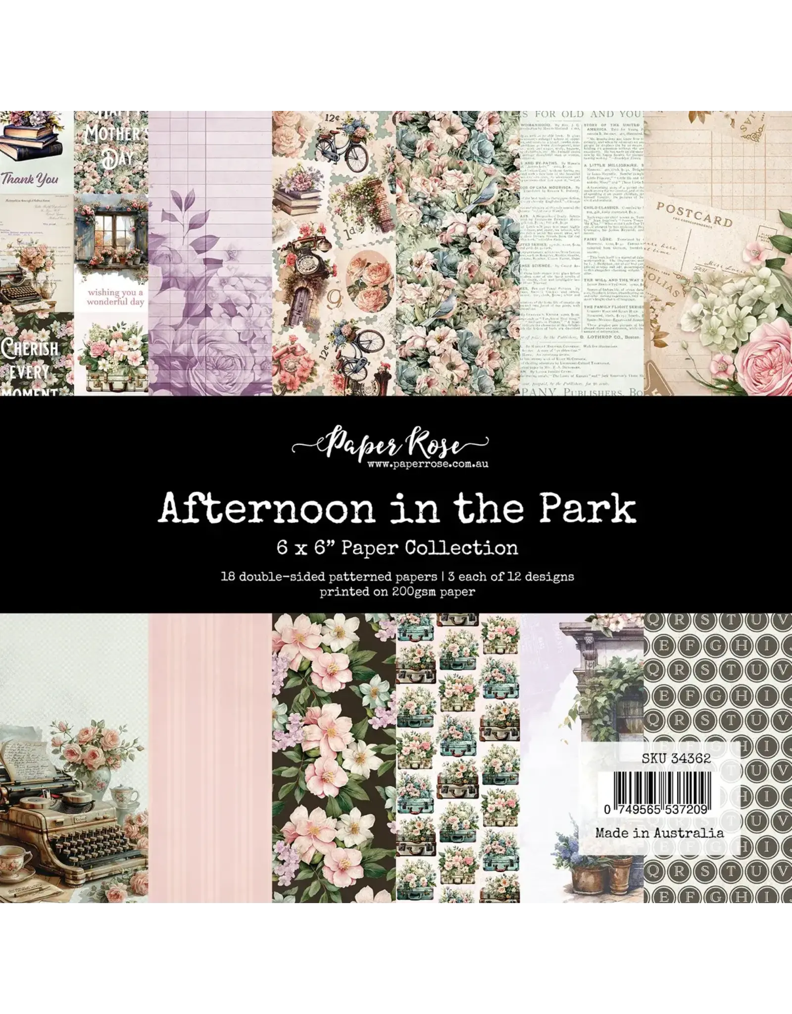 PAPER ROSE PAPER ROSE AFTERNOON IN THE PARK 6x6 PAPER COLLECTION