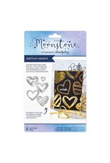 HUNKYDORY CRAFTS LTD. HUNKYDORY MOONSTONE SKETCHY HEARTS DIE SET