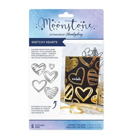 HUNKYDORY CRAFTS LTD. HUNKYDORY MOONSTONE SKETCHY HEARTS DIE SET