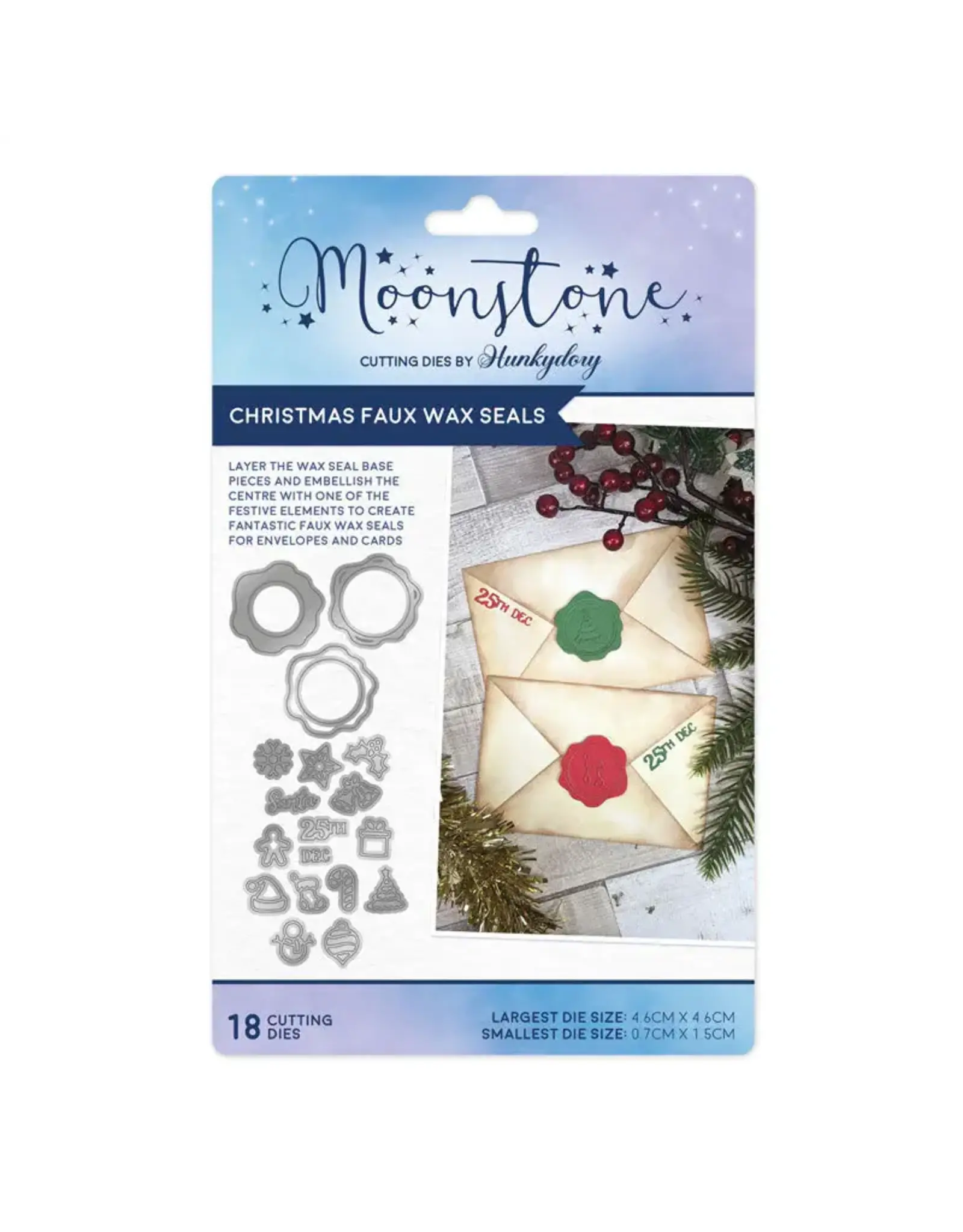 HUNKYDORY CRAFTS LTD. HUNKYDORY MOONSTONE CHRISTMAS FAUX WAX SEALS DIE SET