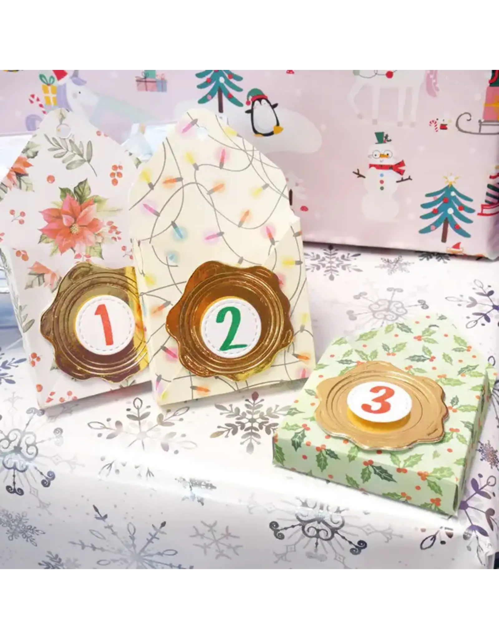 HUNKYDORY CRAFTS LTD. HUNKYDORY MOONSTONE CHRISTMAS FAUX WAX SEALS DIE SET