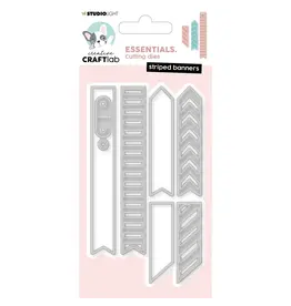 STUDIOLIGHT STUDIOLIGHT CREATIVE CRAFTLAB ESSENTIALS STRIPED BANNERS DIE SET