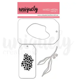 UNIQUELY CREATIVE UNIQUELY CREATIVE MIXED MEDIA MINI SET 2 CLEAR STAMP STENCIL AND DIE