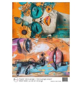 RONRON DESIGNS RONRON DESIGNS LA VIE EN ORANGE RICE PAPER
