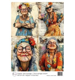 RONRON DESIGNS RONRON DESIGNS HIPPIE 4 MAMIES RICE PAPER