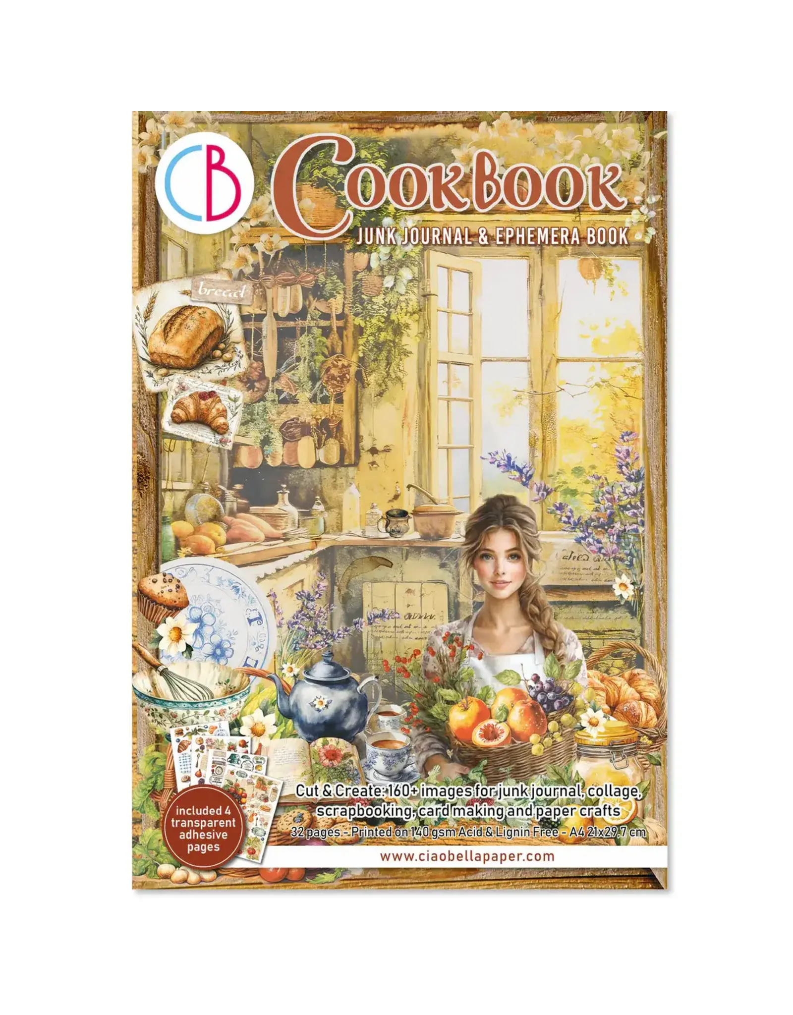 CIAO BELLA CIAO BELLA COOKBOOK JUNK JOURNAL & EPHEMERA 32/PK