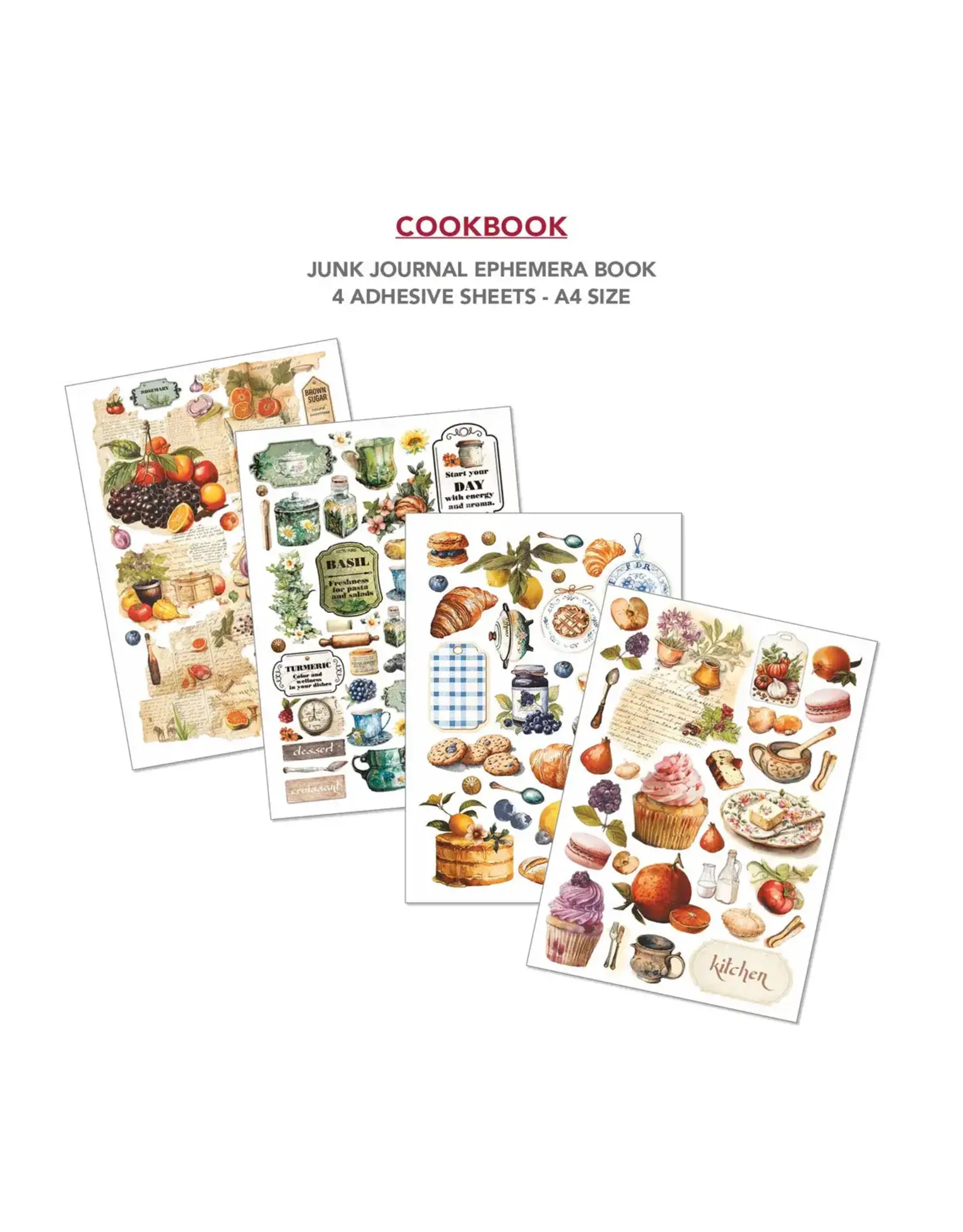 CIAO BELLA CIAO BELLA COOKBOOK JUNK JOURNAL & EPHEMERA 32/PK