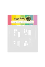 WAFFLE FLOWER WAFFLE FLOWER POSTAGE COLLAGE ADDRESSED ENVELOPE STENCIL