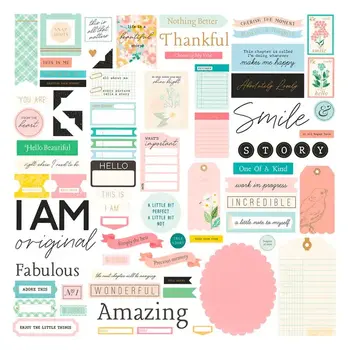 SPELLBINDERS SPELLBINDERS ROSIE'S STUDIO HELLO IT'S ME! SENTIMENTS EPHEMERA DIE-CUTS 166/PK