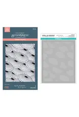 SPELLBINDERS SPELLBINDERS BETTERPRESS ALEX SYBERIA DESIGNS KYOTO COLLECTION SPRING IN KYOTO PRESS PLATE AND STENCIL BUNDLE
