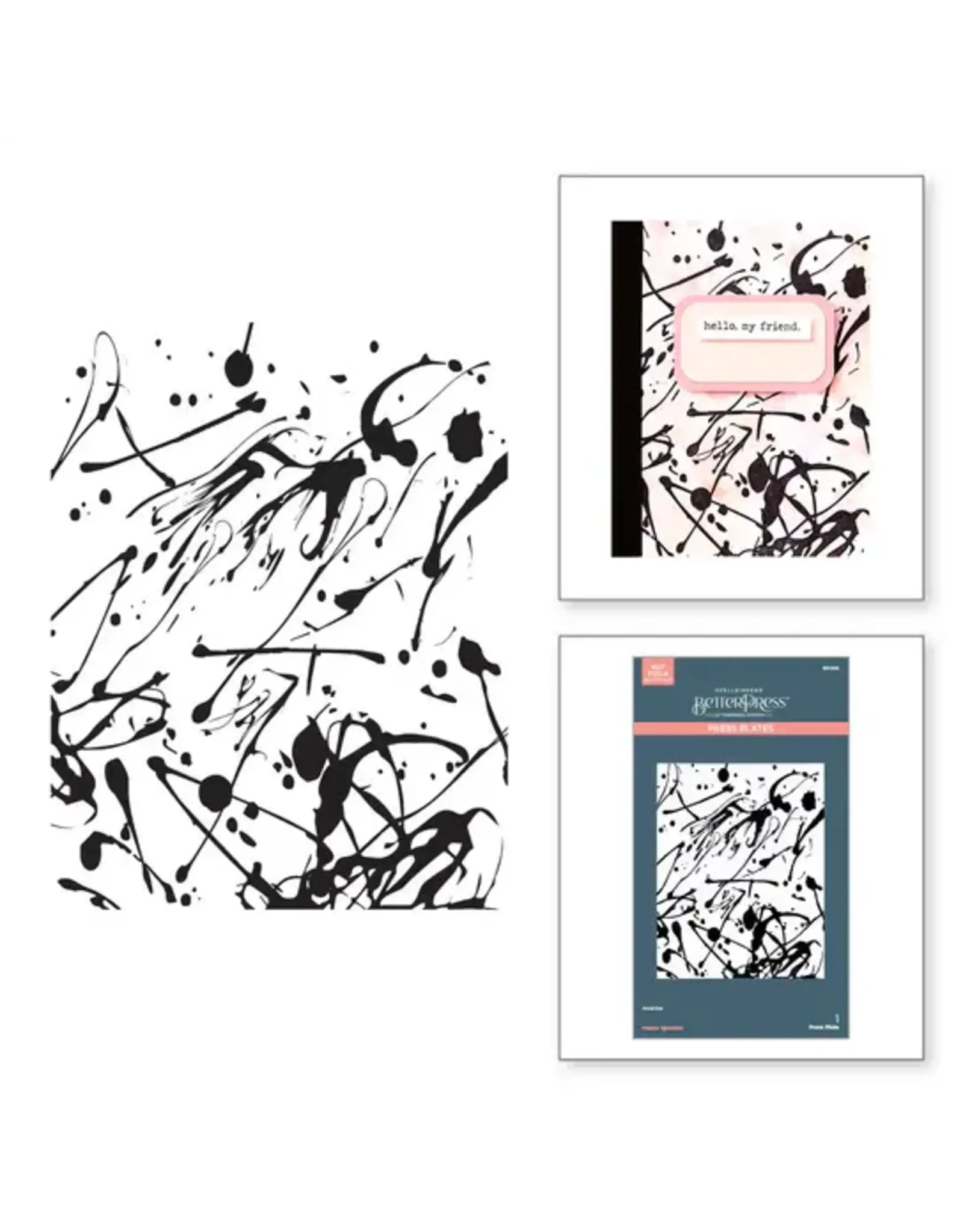 SPELLBINDERS SPELLBINDERS BETTERPRESS TAKE NOTE COLLECTION MEMO SPLATTER PRESS PLATE