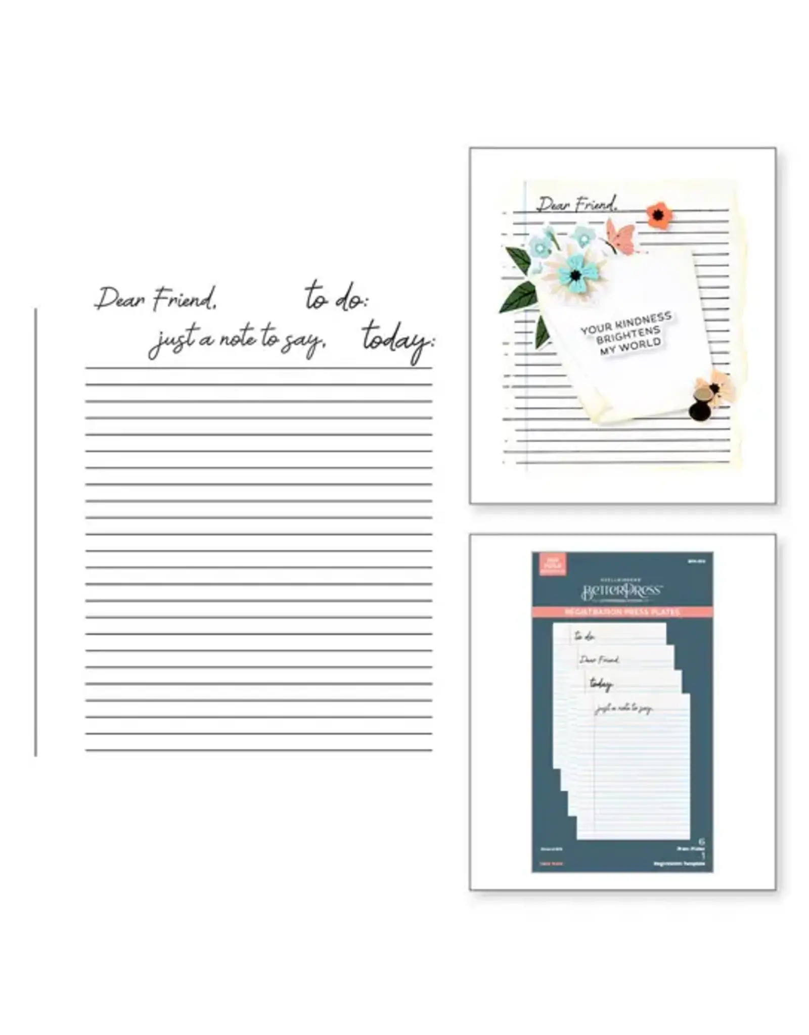 SPELLBINDERS SPELLBINDERS BETTERPRESS TAKE NOTE COLLECTION TAKE NOTE REGISTRATION PRESS PLATES