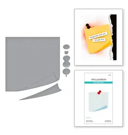 SPELLBINDERS SPELLBINDERS TAKE NOTE COLLECTION PUSH PIN NOTES ETCHED DIE SET