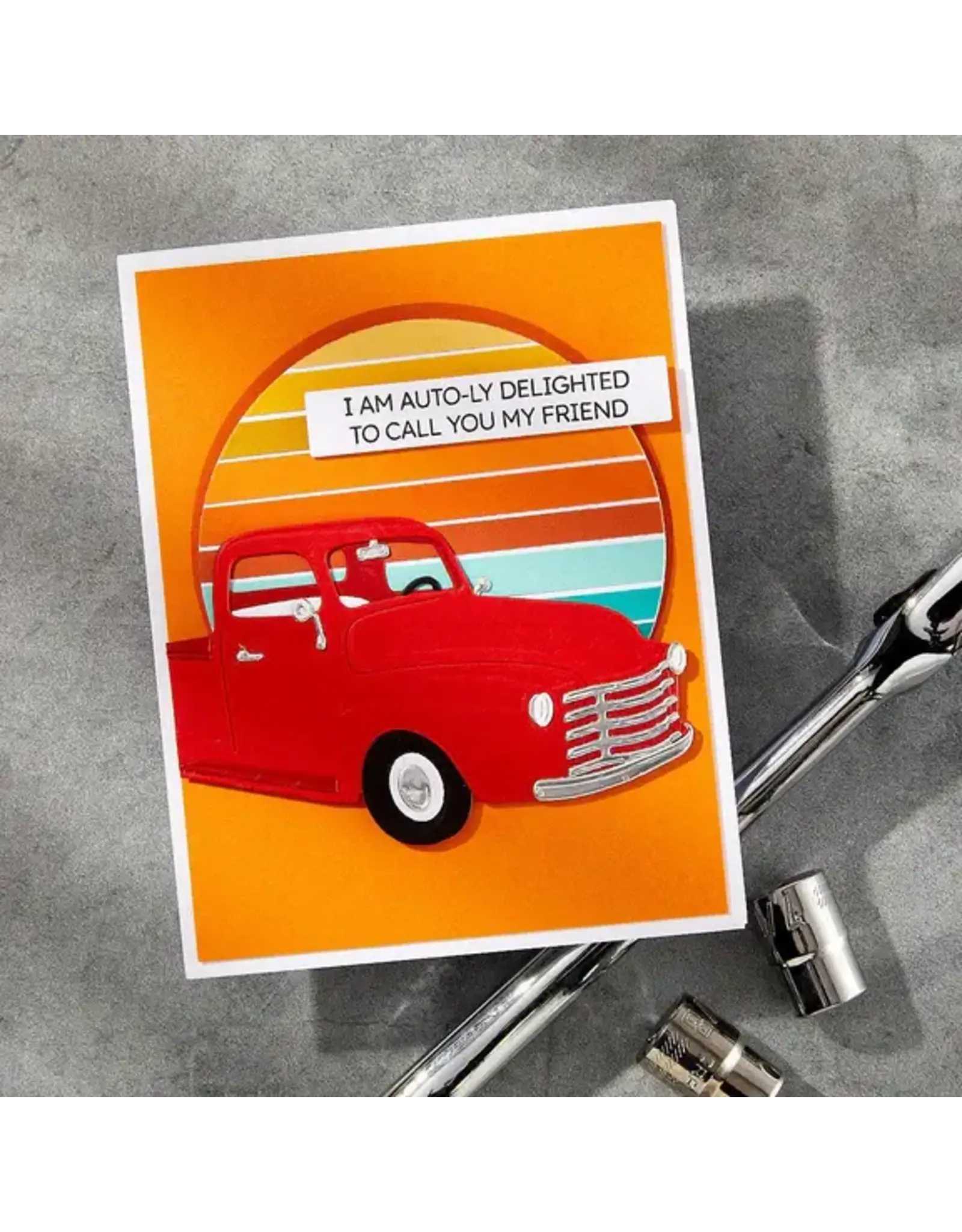 SPELLBINDERS SPELLBINDERS MINDY EGGEN THE CLASSIC ROAD LEGENDS TIMELESS TRUCK ETCHED DIE SET