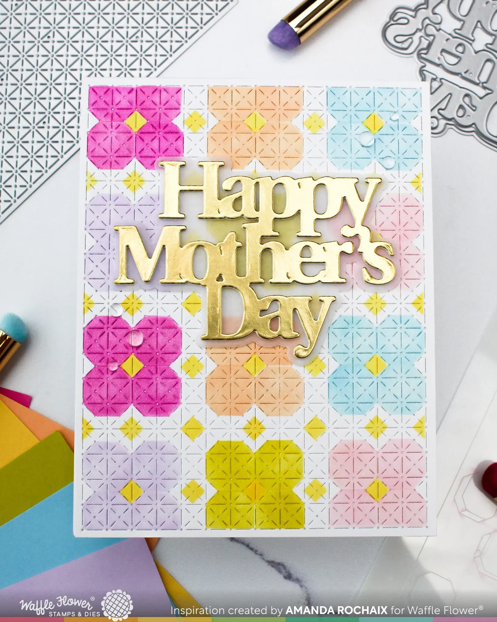 WAFFLE FLOWER WAFFLE FLOWER QUILTED PETALS STENCIL SET