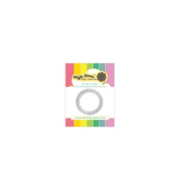 WAFFLE FLOWER WAFFLE FLOWER POSTAGE COLLAGE CIRCLE SENTIMENTS MATCHING DIE SET