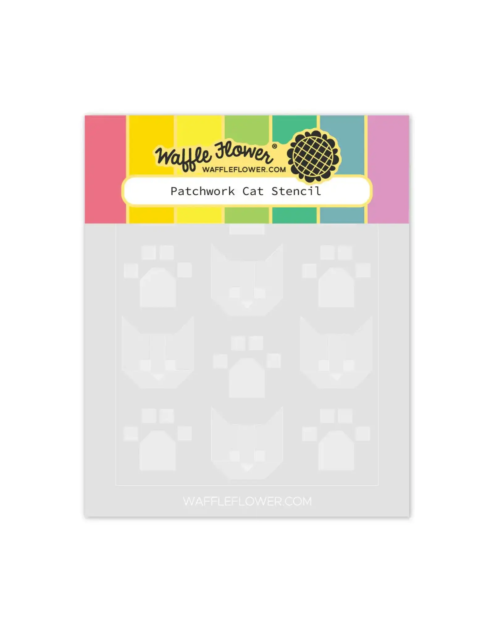 WAFFLE FLOWER WAFFLE FLOWER PATCHWORK CAT STENCIL SET