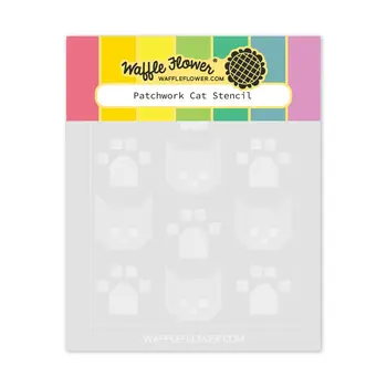 WAFFLE FLOWER WAFFLE FLOWER PATCHWORK CAT STENCIL SET