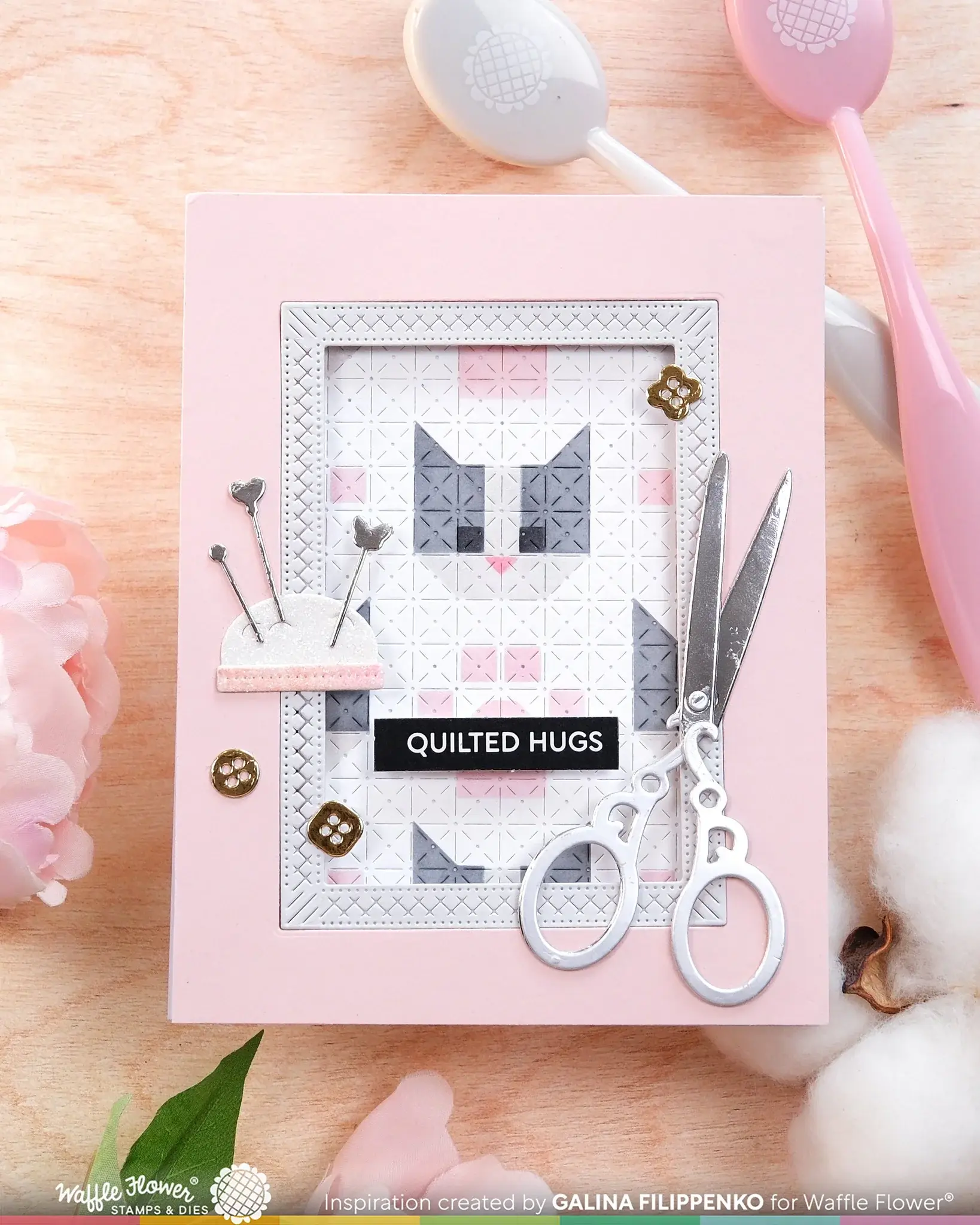 WAFFLE FLOWER WAFFLE FLOWER PATCHWORK CAT STENCIL SET