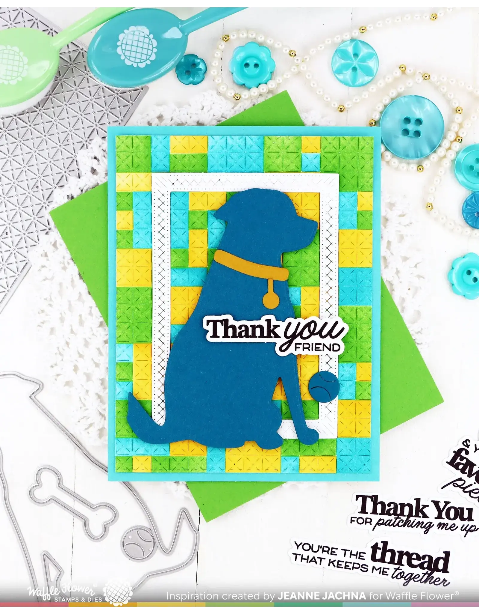 WAFFLE FLOWER WAFFLE FLOWER DOG SILHOUETTE DIE SET