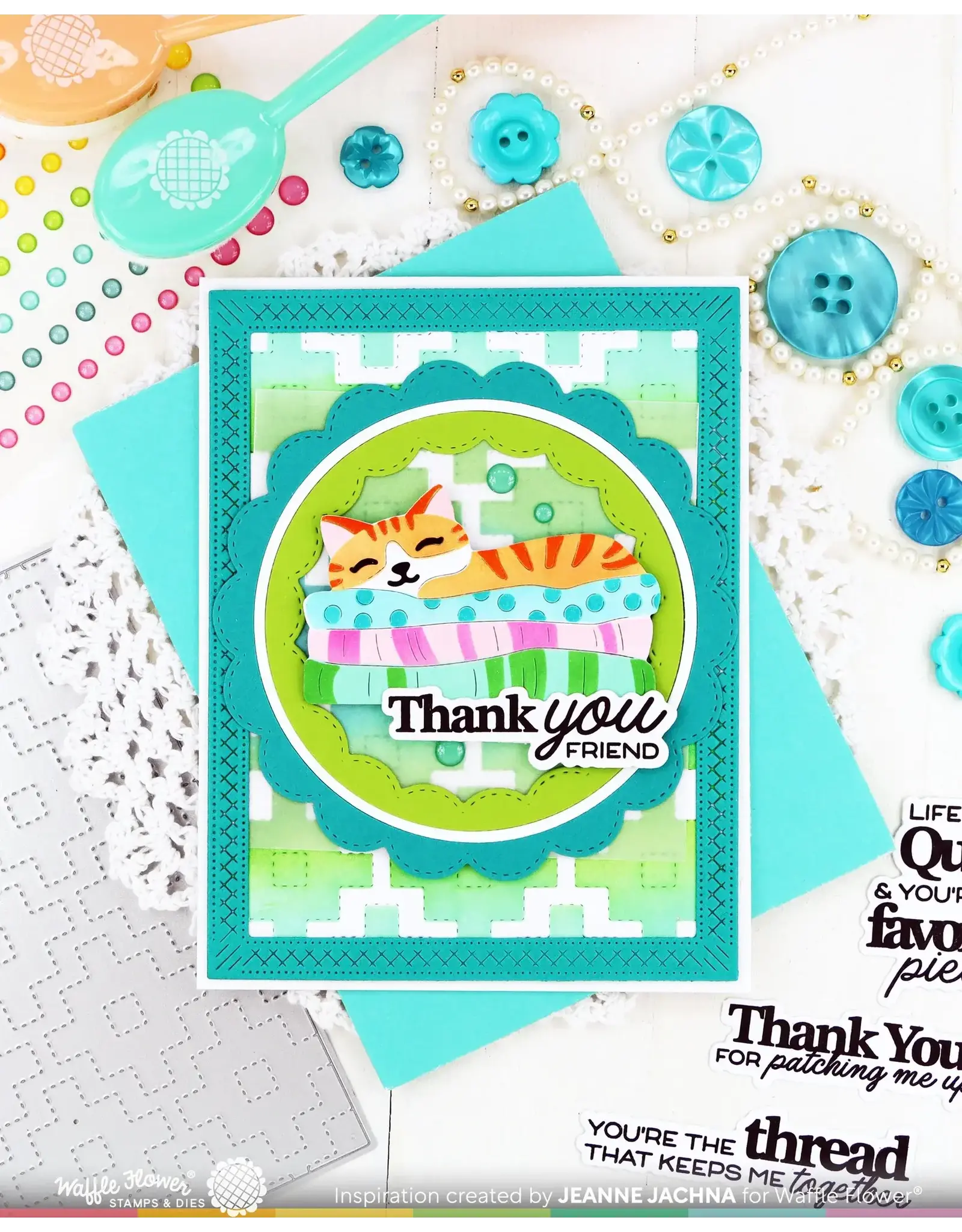 WAFFLE FLOWER WAFFLE FLOWER FABRIC LOVER DIE-N-STENCIL