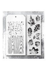 STAMPERS ANONYMOUS STAMPERS ANONYMOUS TIM HOLTZ LEAF PRINTS MIXED MEDIA CLEAR STAMP SET & STENCIL