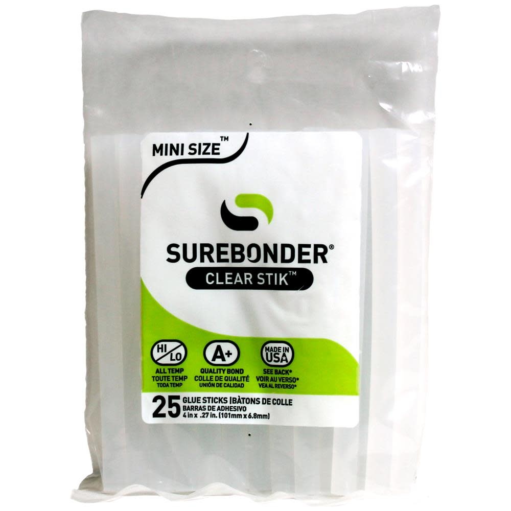 SUREBONDER ALL-PURPOSE STIK MINI GLUE STICKS 25/PK