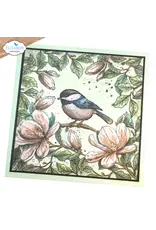 ELIZABETH CRAFT DESIGNS ELIZABETH CRAFT DESIGNS PAPER FLOWERS BY ANGELICA TURNER FLORAL BRANCHES & SENTIMENTS CLEAR STAMP SET