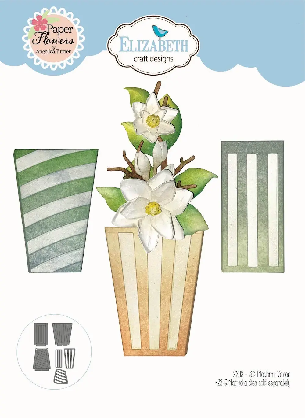 ELIZABETH CRAFT DESIGNS ELIZABETH CRAFT DESIGNS 3D MODERN VASES DIE SET