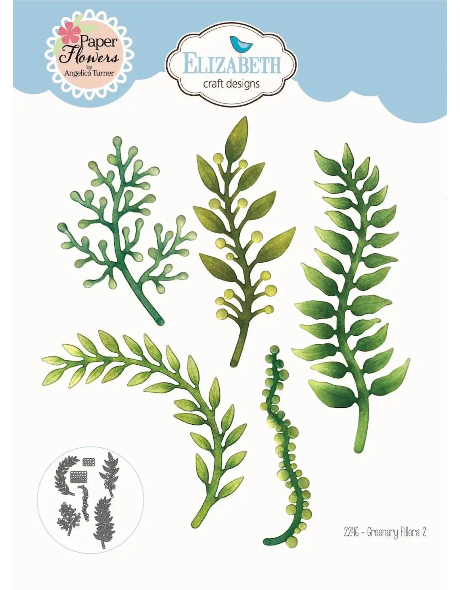 ELIZABETH CRAFT DESIGNS ELIZABETH CRAFT DESIGNS GREENERY FILLERS 2 DIE SET