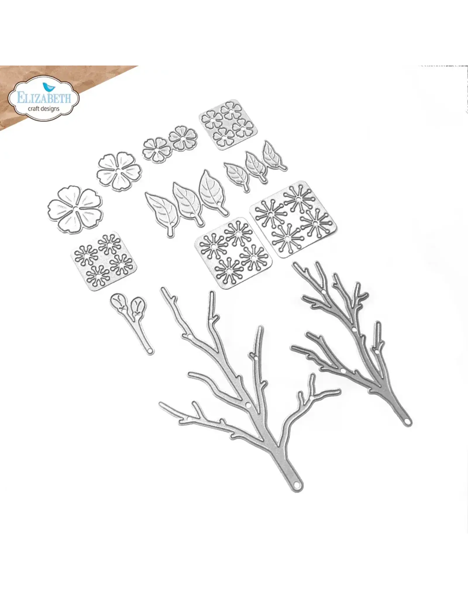 ELIZABETH CRAFT DESIGNS ELIZABETH CRAFT DESIGNS PAPER FLOWERS BY ANGELICA TURNER CHERRY BLOSSOM DIE SET