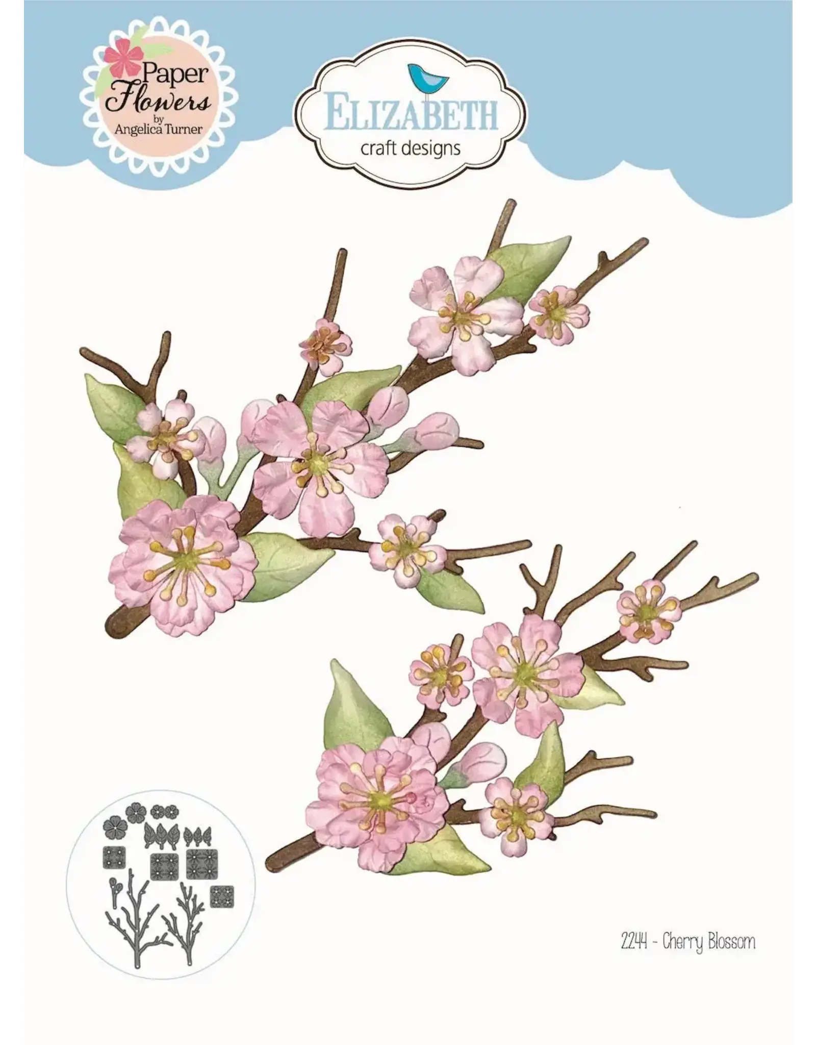 ELIZABETH CRAFT DESIGNS ELIZABETH CRAFT DESIGNS PAPER FLOWERS BY ANGELICA TURNER CHERRY BLOSSOM DIE SET