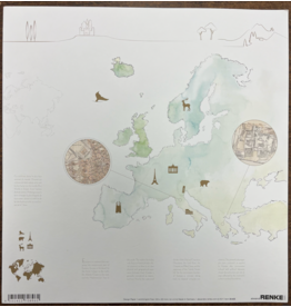 ALEXANDRA RENKE EUROPE MAP WATERCOLOR PAPER 12X12