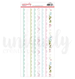 UNIQUELY CREATIVE UNIQUELY CREATIVE PATCHWORK ROSES FABRIC SCALLOPED BORDERS