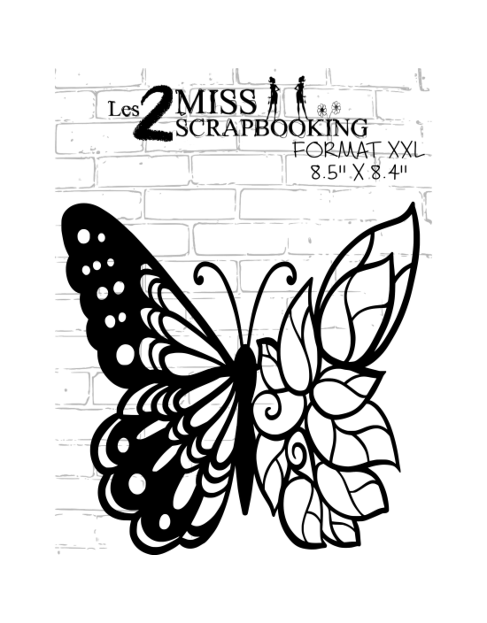LES 2 MISS SCRAPBOOKING LES 2 MISS SCRAPBOOKING XXL PAPILLON CHIPBOARD