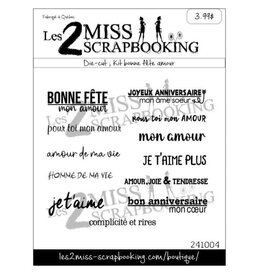 LES 2 MISS SCRAPBOOKING LES 2 MISS SCRAPBOOKING KIT BONNE FÊTE AMOUR DIE-CUTS