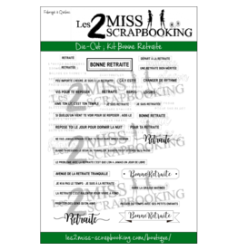 LES 2 MISS SCRAPBOOKING LES 2 MISS SCRAPBOOKING KIT BONNE RETRAITE DIE-CUTS