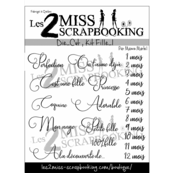LES 2 MISS SCRAPBOOKING LES 2 MISS SCRAPBOOKING KIT FILLE 1 DIE-CUTS