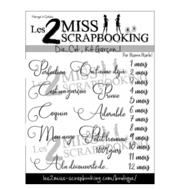 LES 2 MISS SCRAPBOOKING LES 2 MISS SCRAPBOOKING KIT GARÇON 1 DIE-CUTS