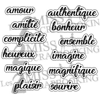 LES 2 MISS SCRAPBOOKING LES 2 MISS SCRAPBOOKING KIT MOTS 1 DIE-CUTS