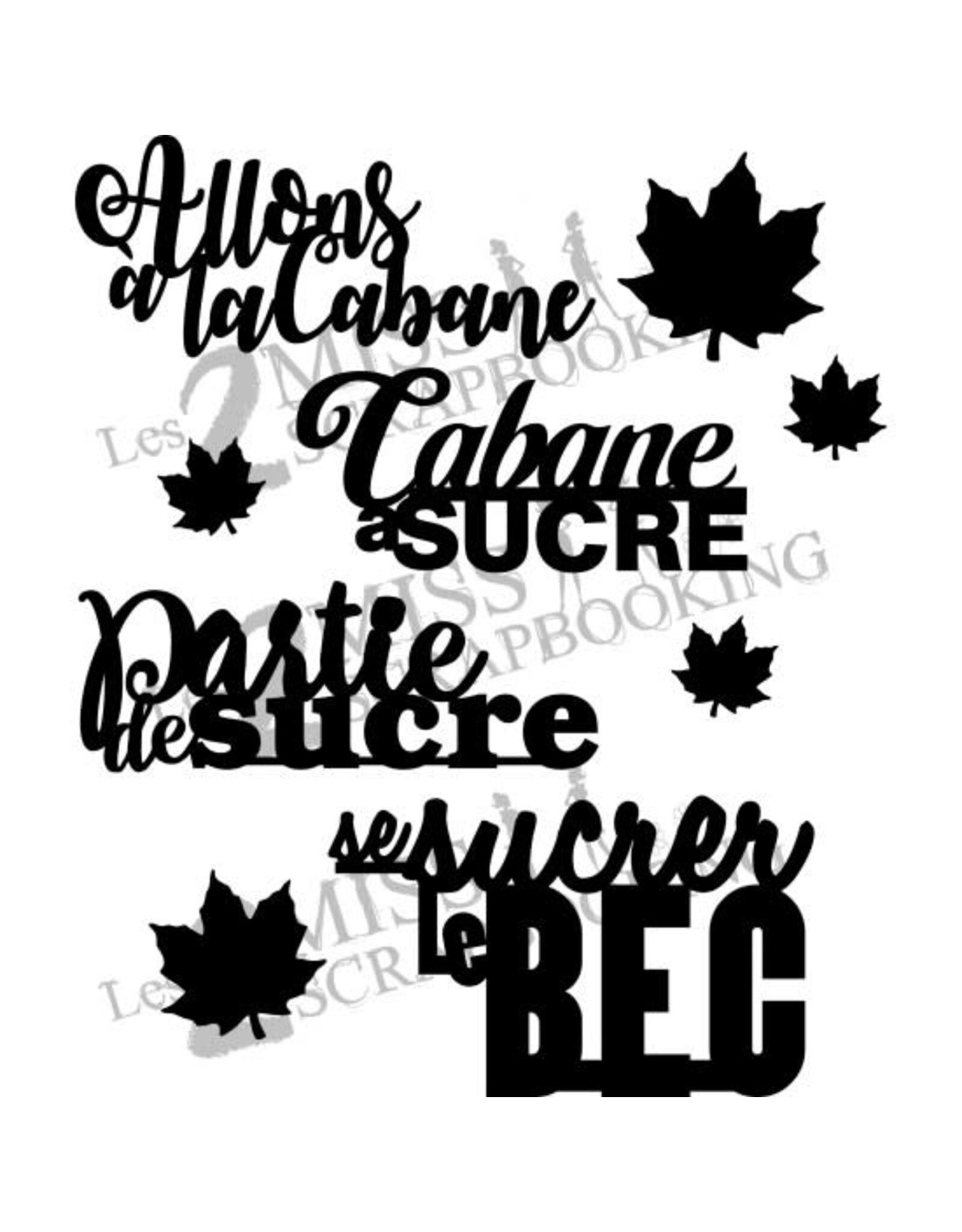 LES 2 MISS SCRAPBOOKING LES 2 MISS SCRAPBOOKING KIT CABANE A SUCRE CHIPBOARD