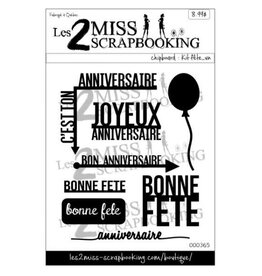 LES 2 MISS SCRAPBOOKING LES 2 MISS SCRAPBOOKING KIT FÊTE 1 CHIPBOARD