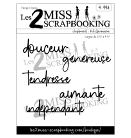 LES 2 MISS SCRAPBOOKING LES 2 MISS SCRAPBOOKING KIT GERMAINE CHIPBOARD